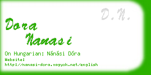 dora nanasi business card