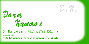 dora nanasi business card